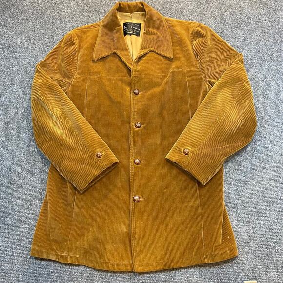 Vintage Brad Whitney Brown Corduroy Sports Jacket Large Great Condition 70s - Picture 1 of 11